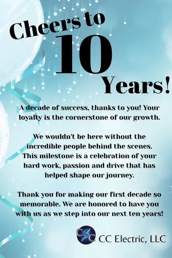 CC Electric 10 year anniversary celebration