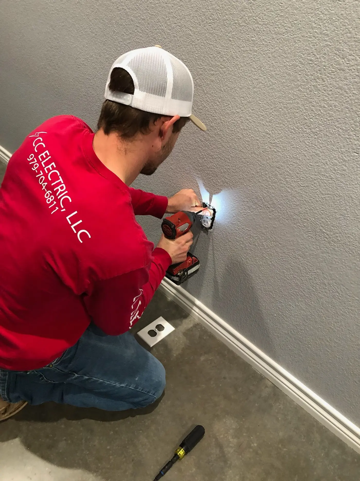 Completed electrical installation project